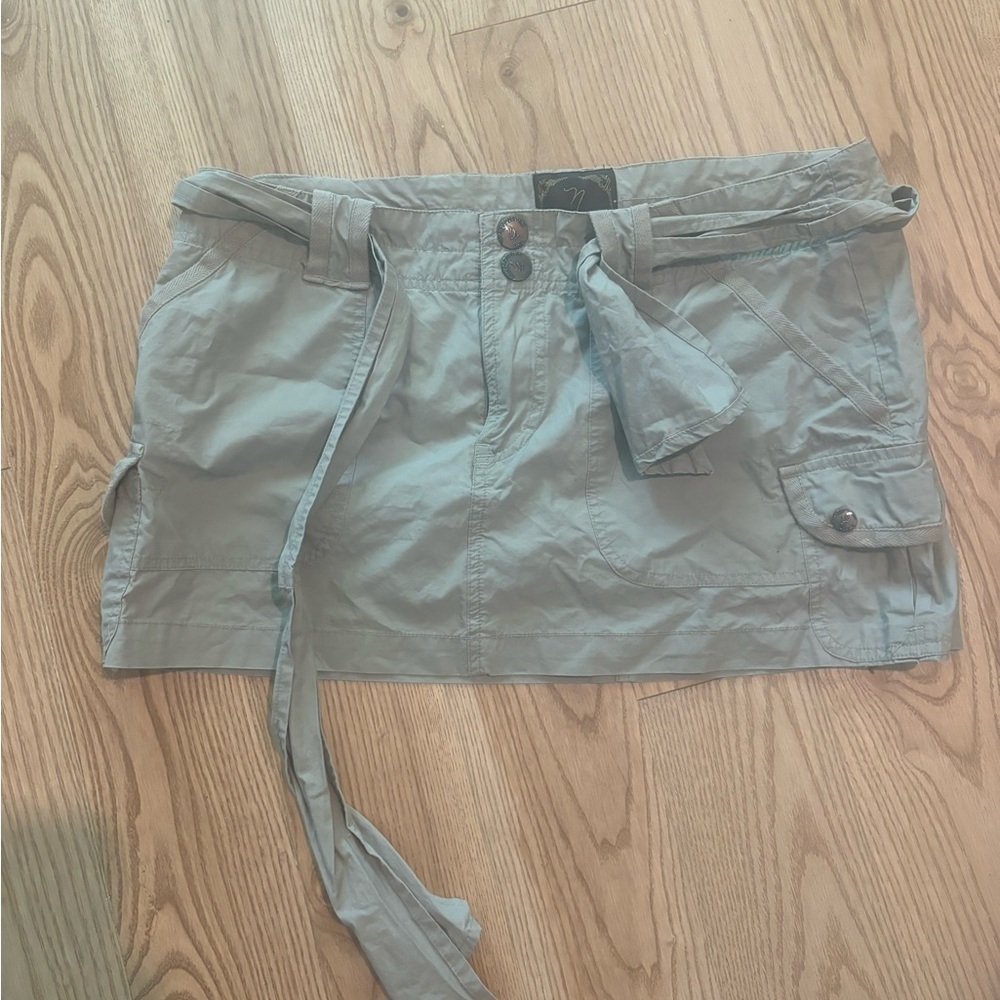 Vintage Nitrogen Mini Cargo Skirt With Multiple Pockets 100% cotton